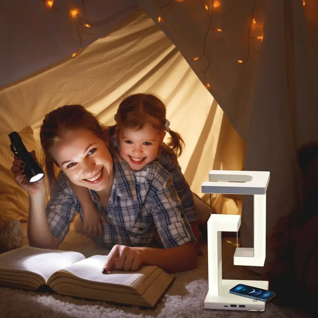 Лампа-ночник с беспроводной зарядкой ANTI-GRAVITY WIRELESS 10W