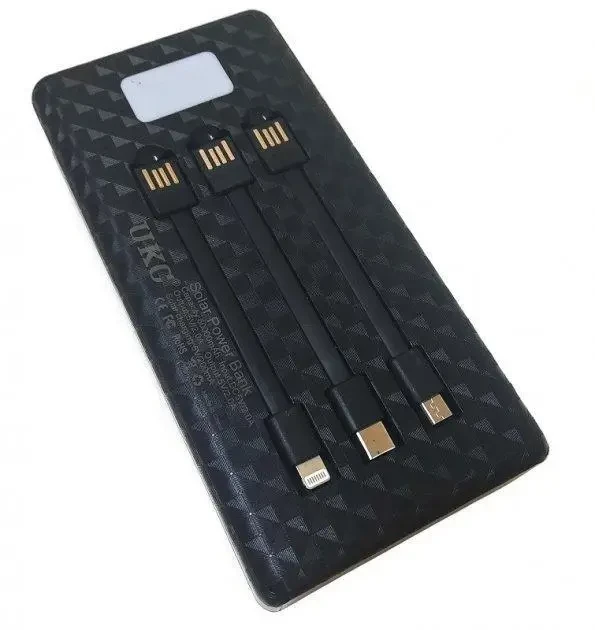 Потужний портативний Powerbank UKC 8058 Solar Charger 60 000MAh, із сонячною панеллю, кабелями та ліхтариком