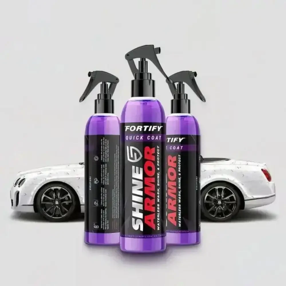 Полироль для удаления царапин с кузова авто Shine Armor спрей для блеска и защиты автомобиля