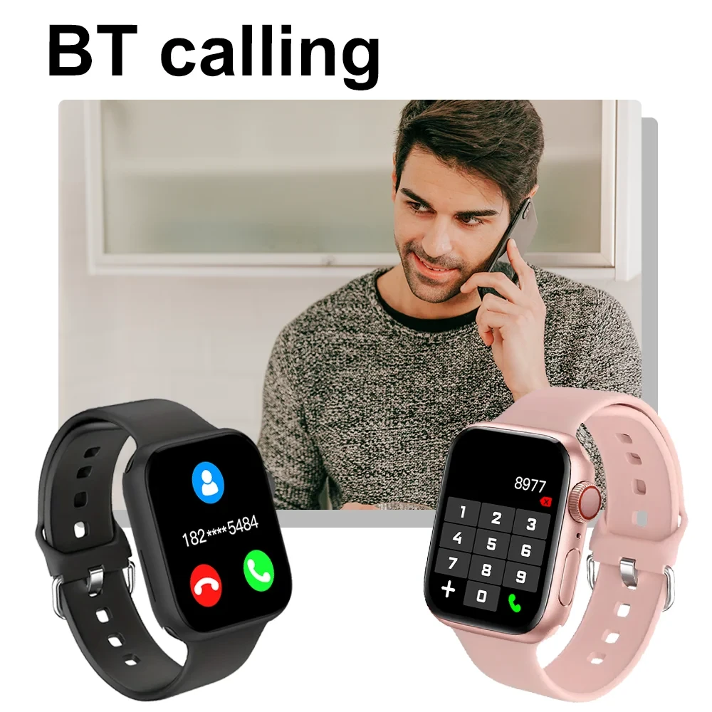 Смарт-часы LAXASFIT S9 Pro с сенсорным экраном и Bluetooth, водонепроницаемые, Черные