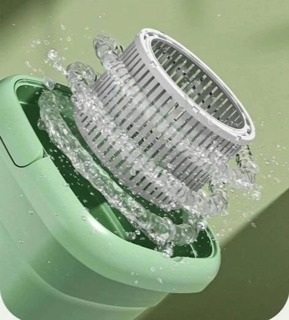Складана пральна машина Folding Washing Machine силіконова складана стирання відро 7 л. Зелений