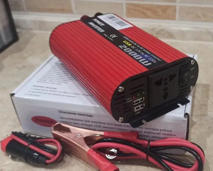 Преобразователь напряжения автомобильный инвертор Power Inverter Wimpex WX-2000W 12v/220v/2USB
