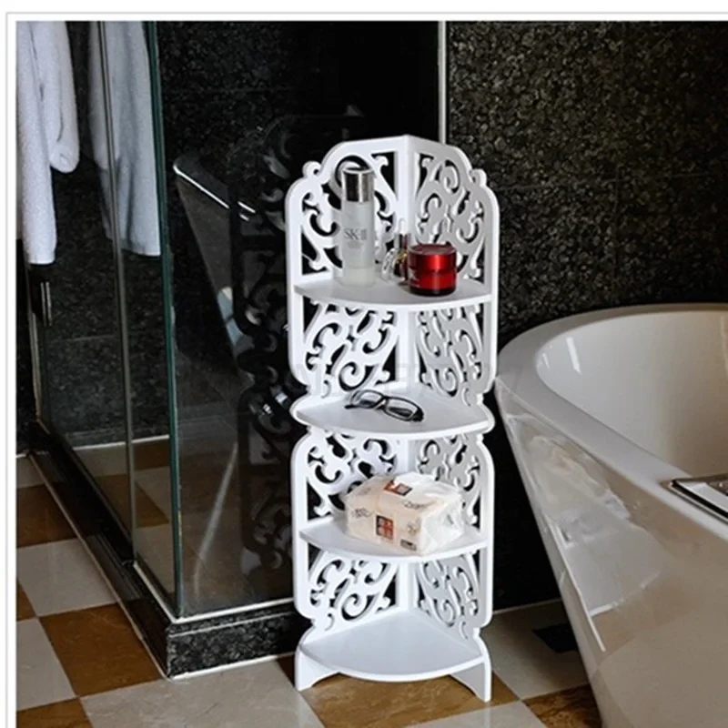 Полиця стелаж пластикова у вану кутова PK-04 (80cm*20cm*20cm)