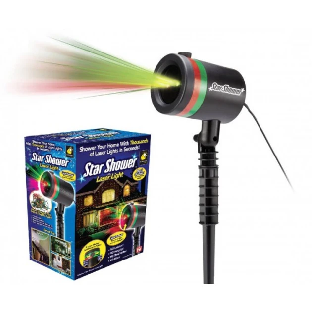 Лазерный проектор - гирлянда на дом STAR SHOWER Laser Light праздничное освещение движущиеся точки