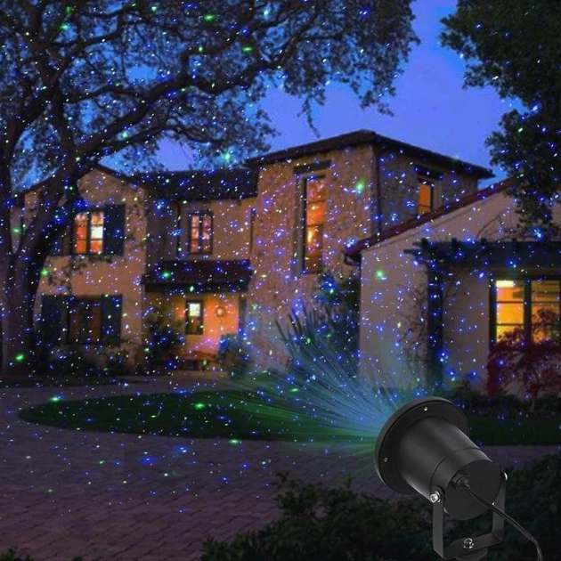 Лазерный проектор - гирлянда на дом STAR SHOWER Laser Light праздничное освещение движущиеся точки