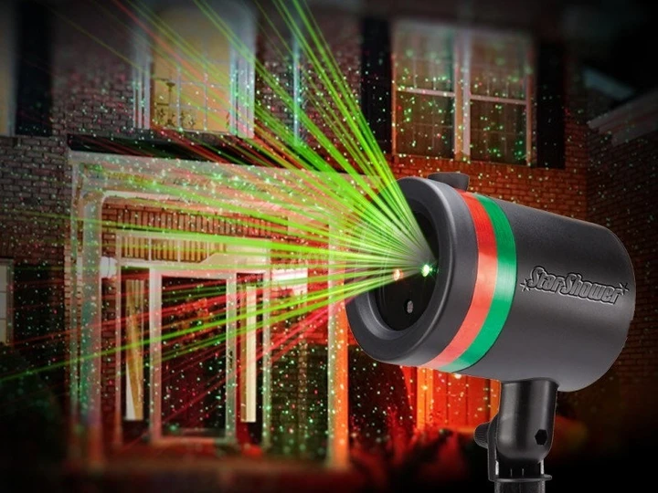 Лазерный проектор - гирлянда на дом STAR SHOWER Laser Light праздничное освещение движущиеся точки