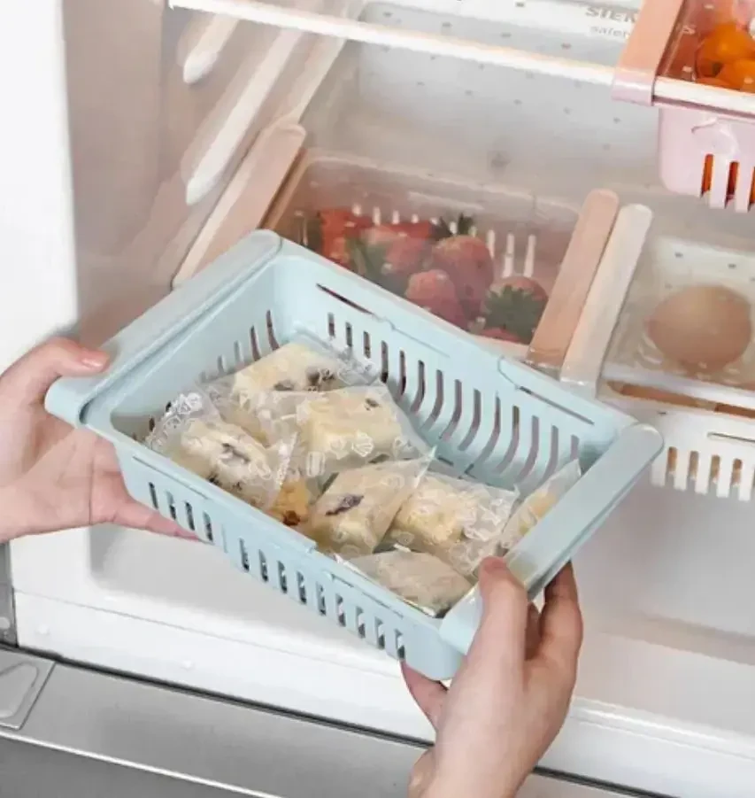 Органайзер на холодильник strechable hanging storage rack, Контейнер для холодильника