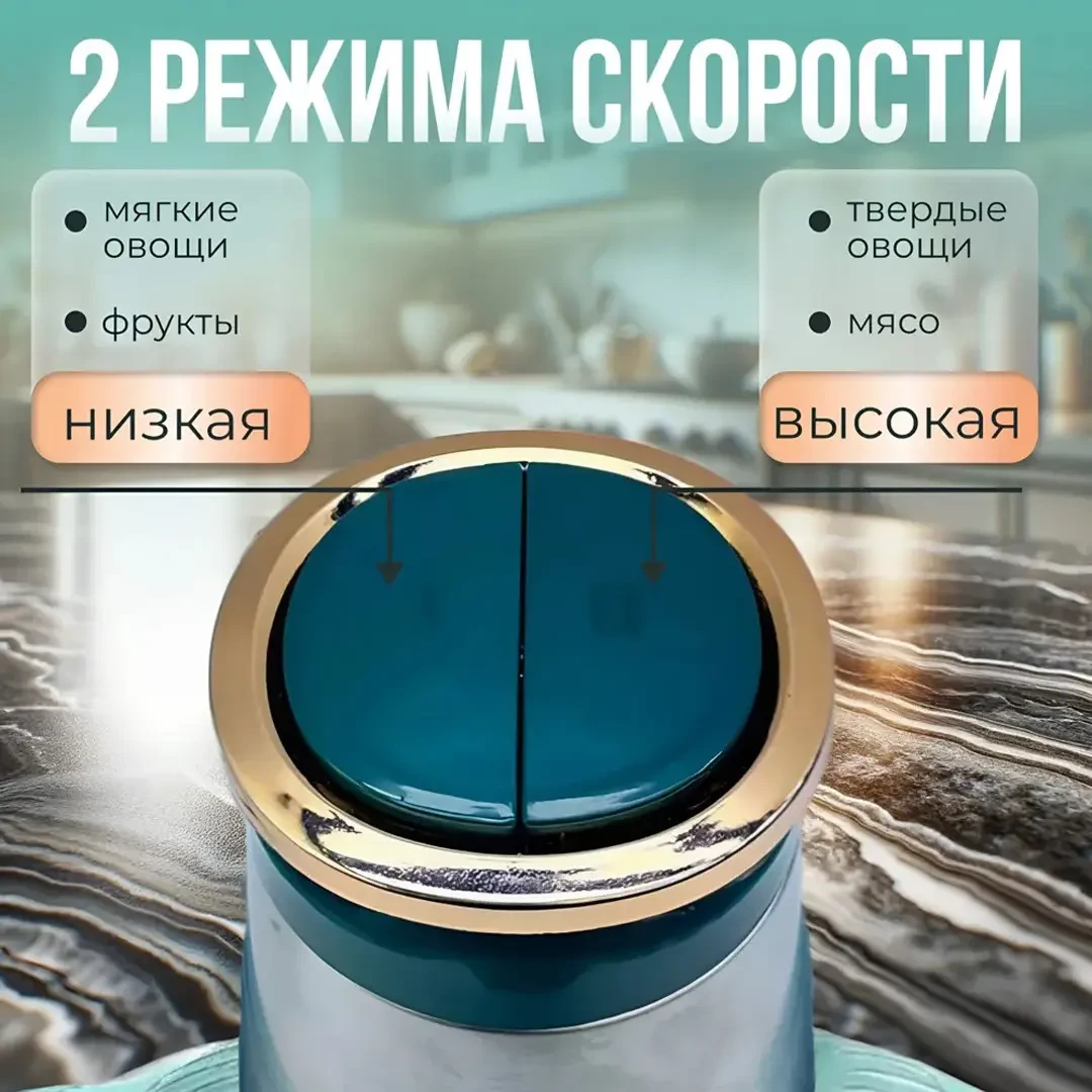 Блендер-подрібнювач електричний на 2 літри Opera Food Processor OP2001 Подрібнювач на 350 Вт