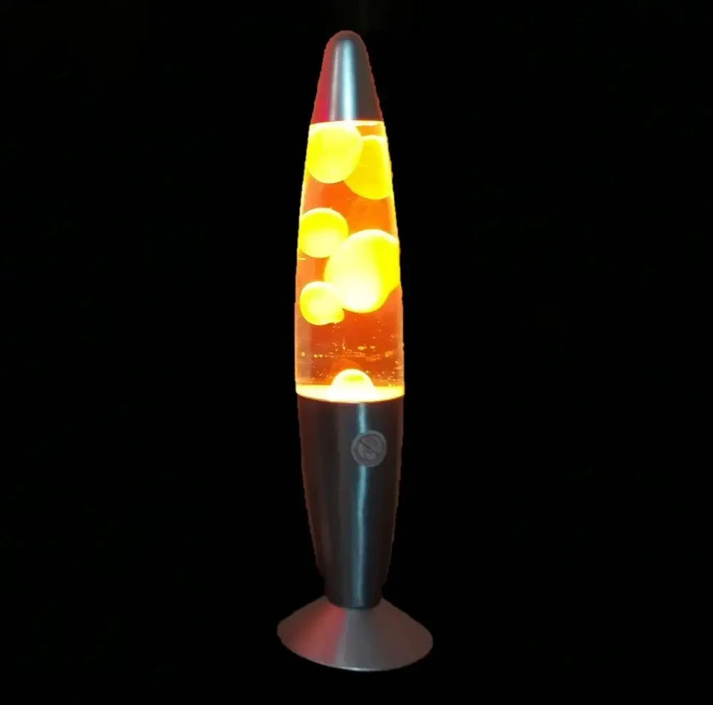 Лава лампа с парафином 35 см оранжевая ночник светильник восковая лампа Magma Lamp парафиновая лампа