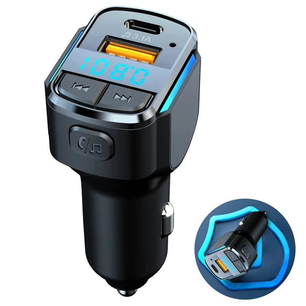 FM-трансмітер Inspire C34 MP3 25 W 12-24 V Black (FM-C34)