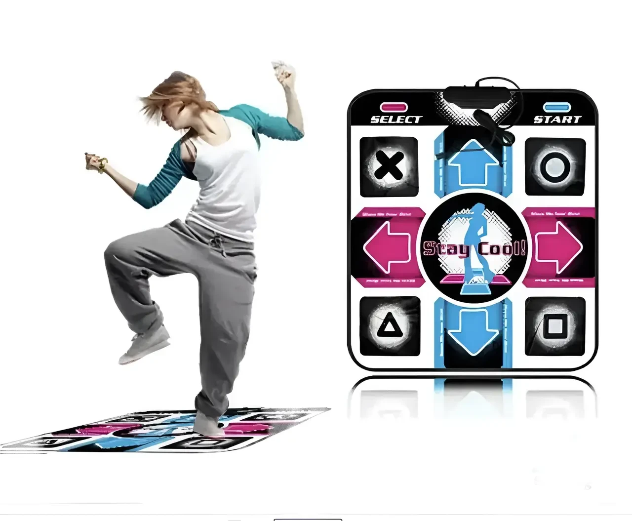 Коврик танцевальный музыкальный DANCE MAT PC+TV USB / Танцы / Игры / Фитнес