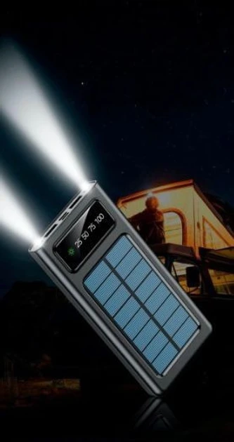 Зарядное устройство для телефона Power Bank 30000 mAh с солнечной панелью UKC