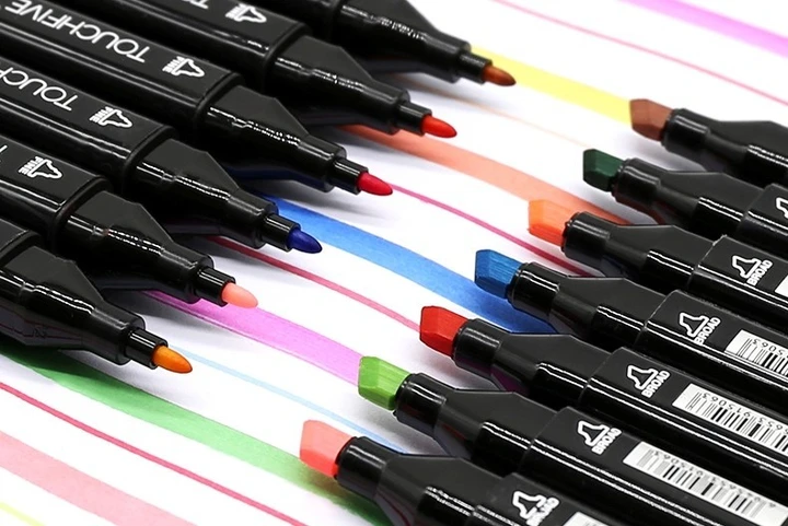 Маркеры TOUCH Sketch Marker Black 80 шт разноцветные + сумка