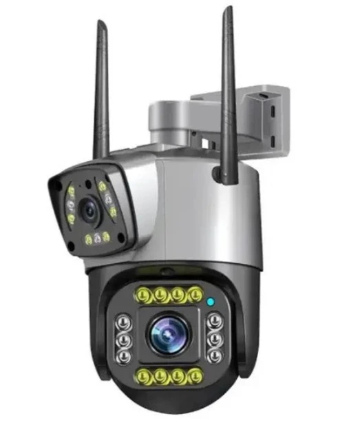 Камера видеонаблюдения уличная 2L-V12 4G ptz camera 1080p app v380 4MP | Уличная камера с двумя объективами