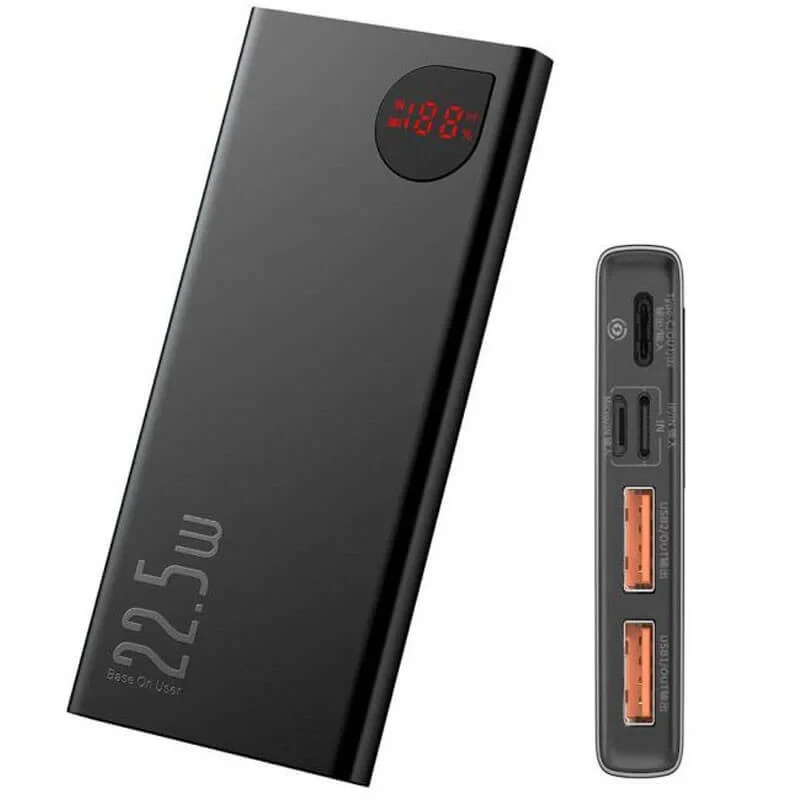 Портативний ЗП Baseus Adaman Metal Digital Display QC 22.5 W 20000 mAh Чорний