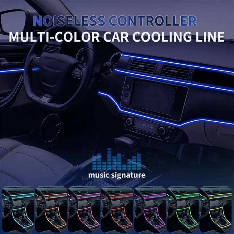 Підсвітка салону Ambient light Rgb, світлодіодна стрічка торпеди USB Bluetooth багатобарвна