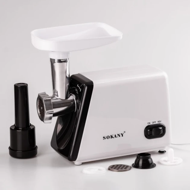 Мясорубка Sokany SK-312 профессиональная многофункциональная электрическая мощная 2400 Вт