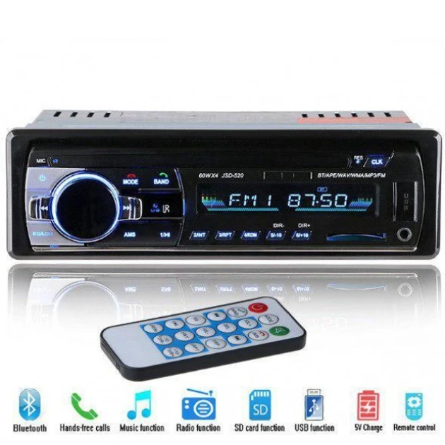 Мощная Автомагнитола с чистым звуком JSD-520BT С USB И BLUETOOTH.