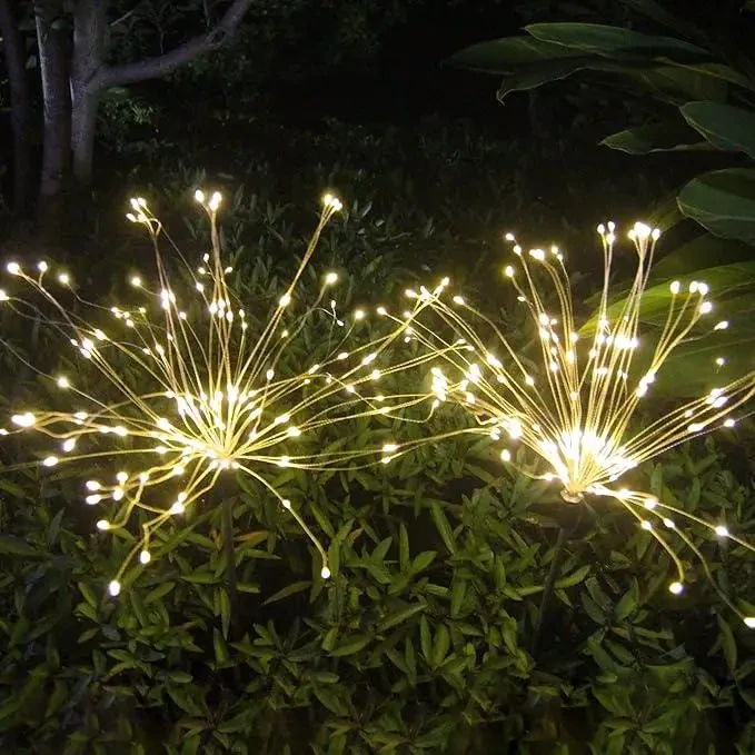 Фонарь садовый Фейерверк на солнечной батарее 90 led HA-38