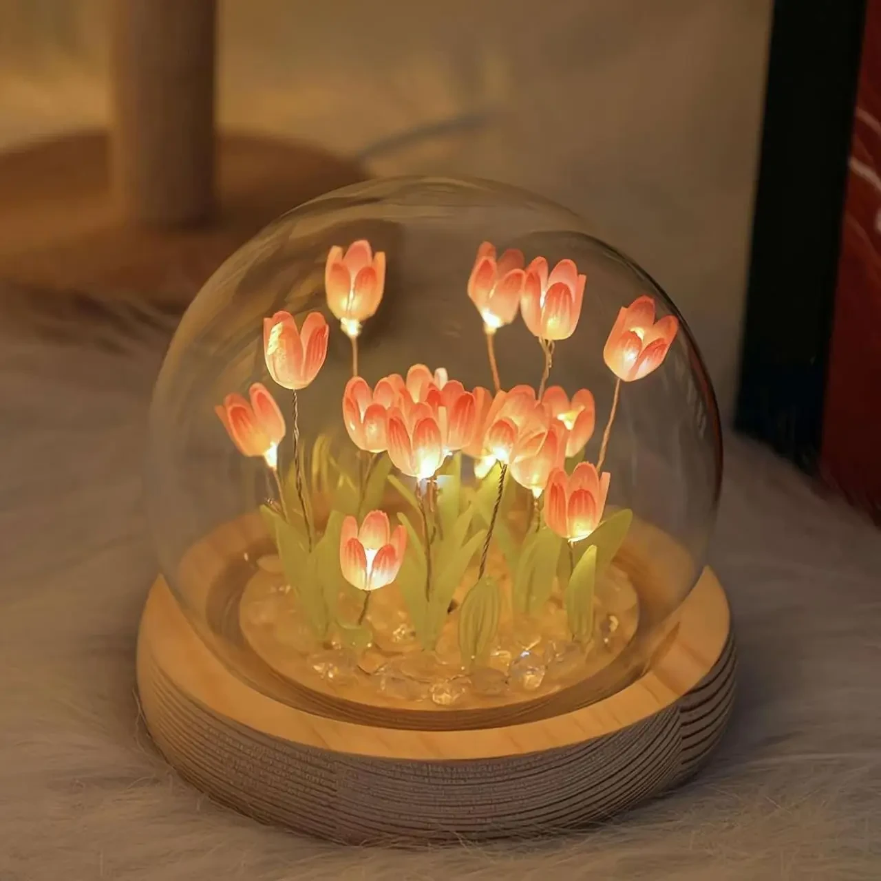 Ночник светодиодный тюльпаны умелые ручки Spherical lamp HA-42, Лампа-тюльпан DIY Ночник-тюльпан