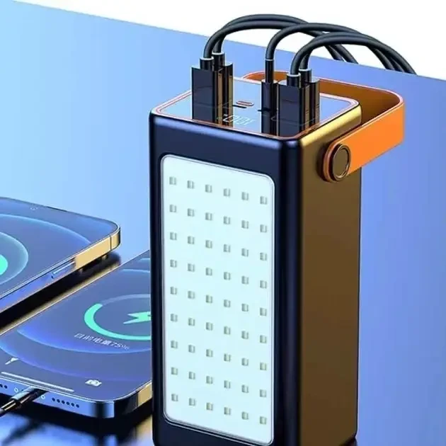 Повербанк 100000 mAh YM-655 широкая коробка, Внешний аккумулятор с быстрой зарядкой, Powerbank