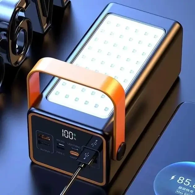 Повербанк 100000 mAh YM-655 широкая коробка, Внешний аккумулятор с быстрой зарядкой, Powerbank