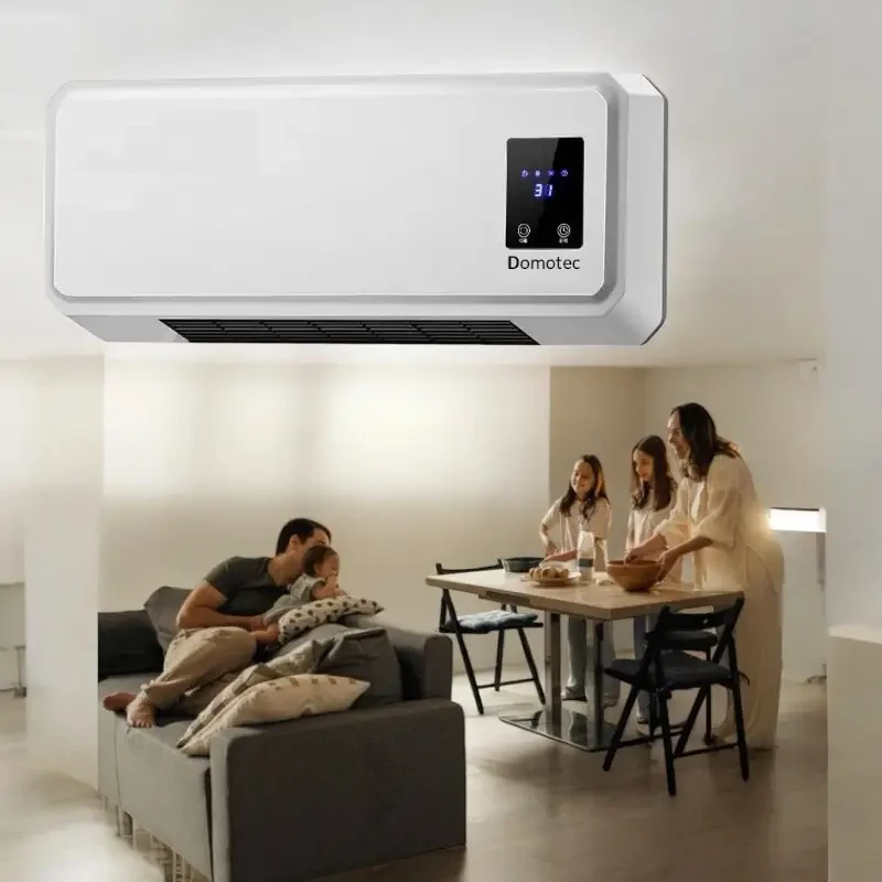 Тепловентилятор-дуйка з пультом керування Domotec MS 5962 Настінний нагрівач для дому 2000 Вт