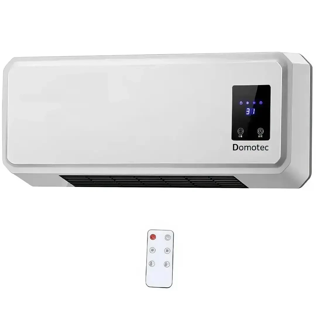 Тепловентилятор-дуйка з пультом керування Domotec MS 5962 Настінний нагрівач для дому 2000 Вт
