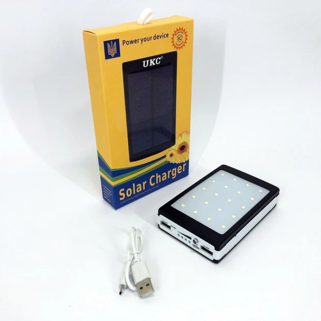 Портативное зарядное устройство Power Bank UKC Solar Charger 50000 mAh