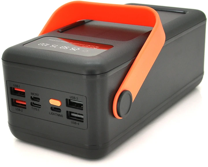 Портативная батарея NEW внешняя повербанк Power Bank 100000 mAh с солнечной панелью и фонариком