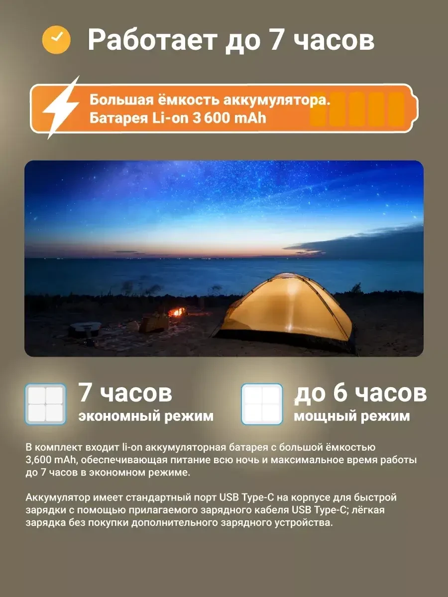 Ручной аккумуляторный светодиодный фонарь с солнечной батареей и функцией PowerBank LD-02 Синий