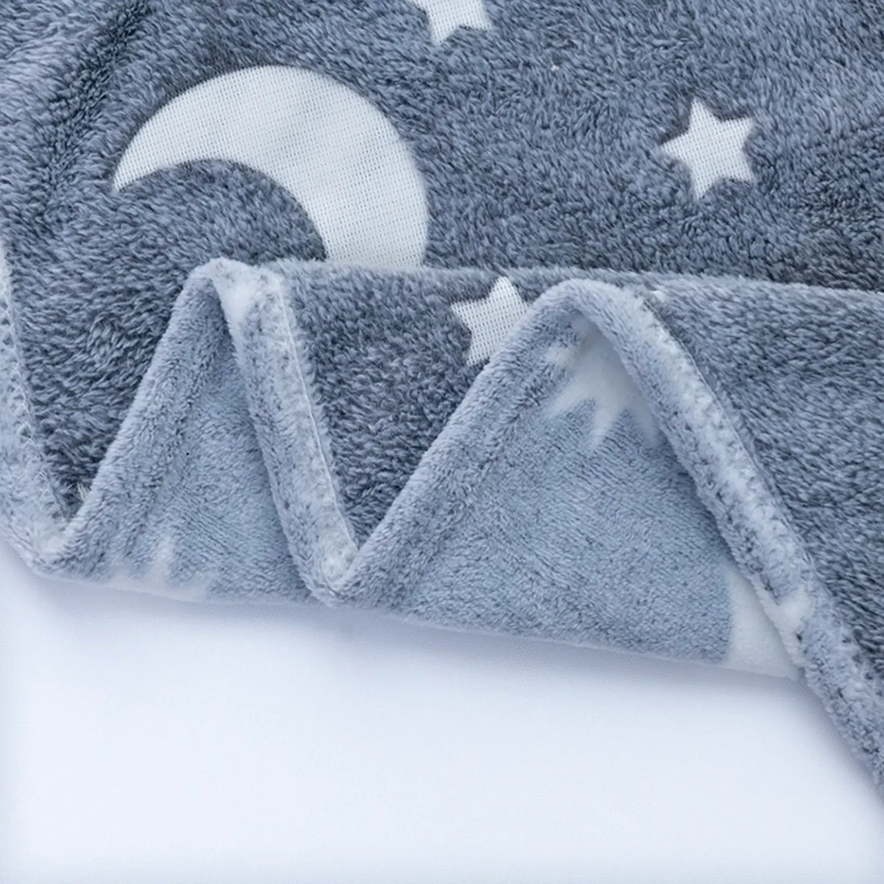 Светящийся теплый и нежный плед для детей и подростков 100x150 Magic Blanket Серый