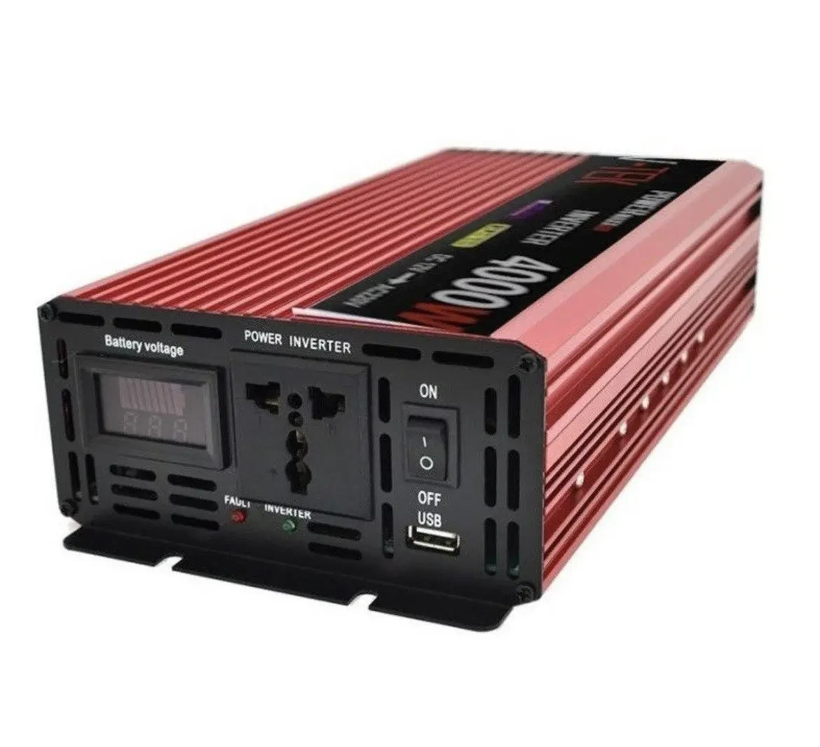 Преобразователь напряжения инвертор с дисплеем V-TEK 4000W 12-220V Автомобильный преобразователь