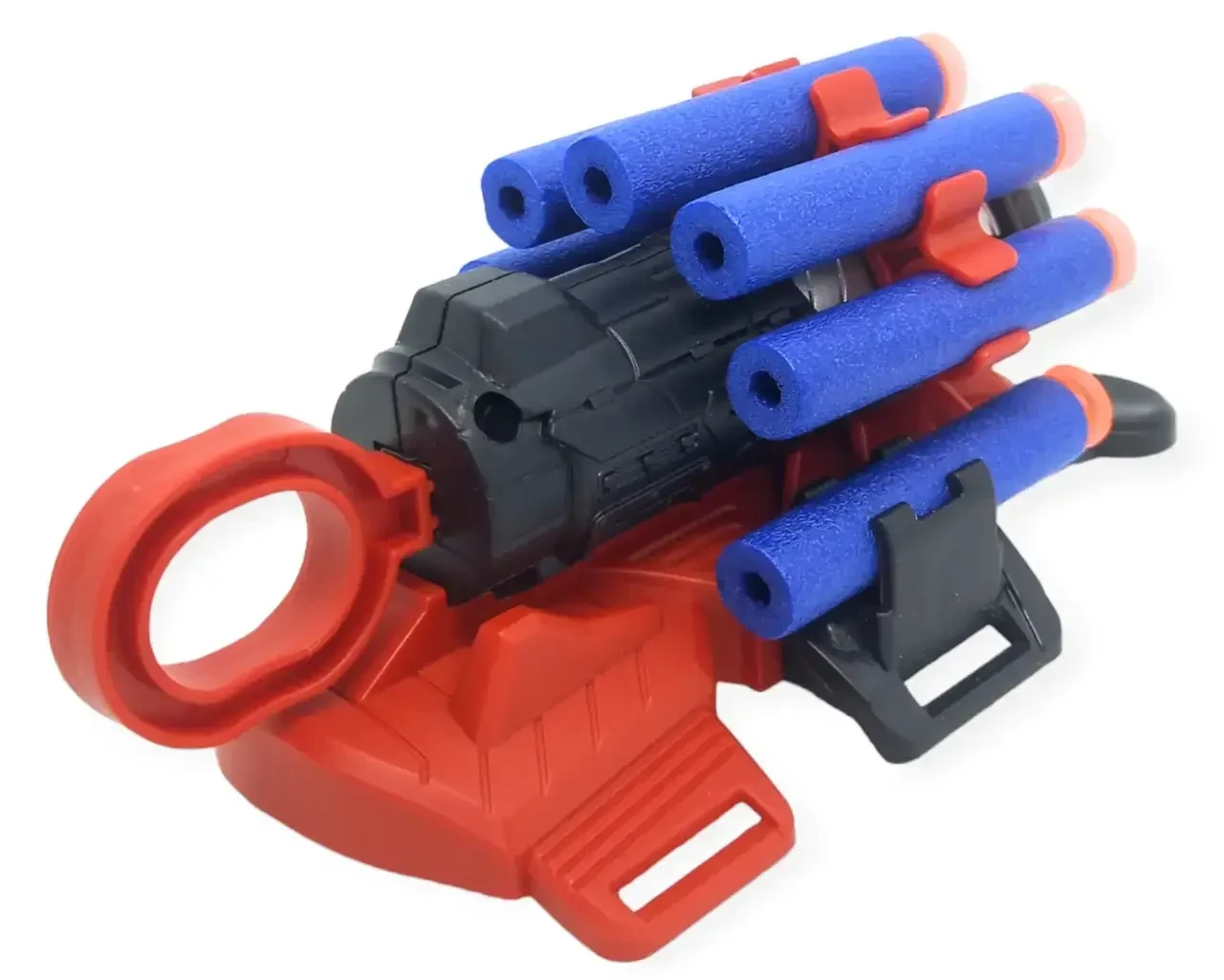 Детская игрушечная перчатка-бластер Человек паук Spider Man Gloves Игровой пистолет стреляет мягкими пулями