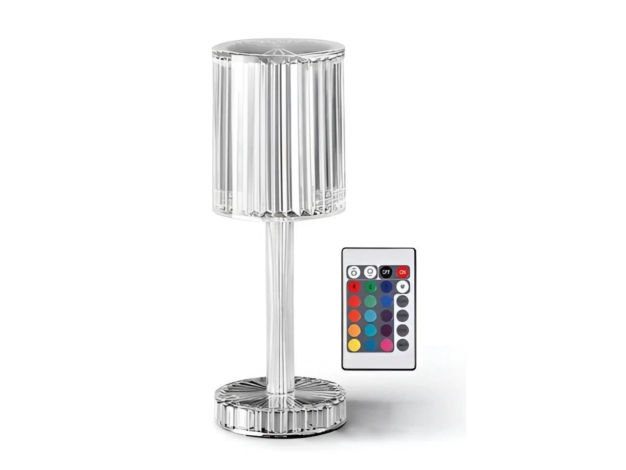 Декоративный LED светильник Crystal light, с пультом ДУ / Настольная аккумуляторная лампа