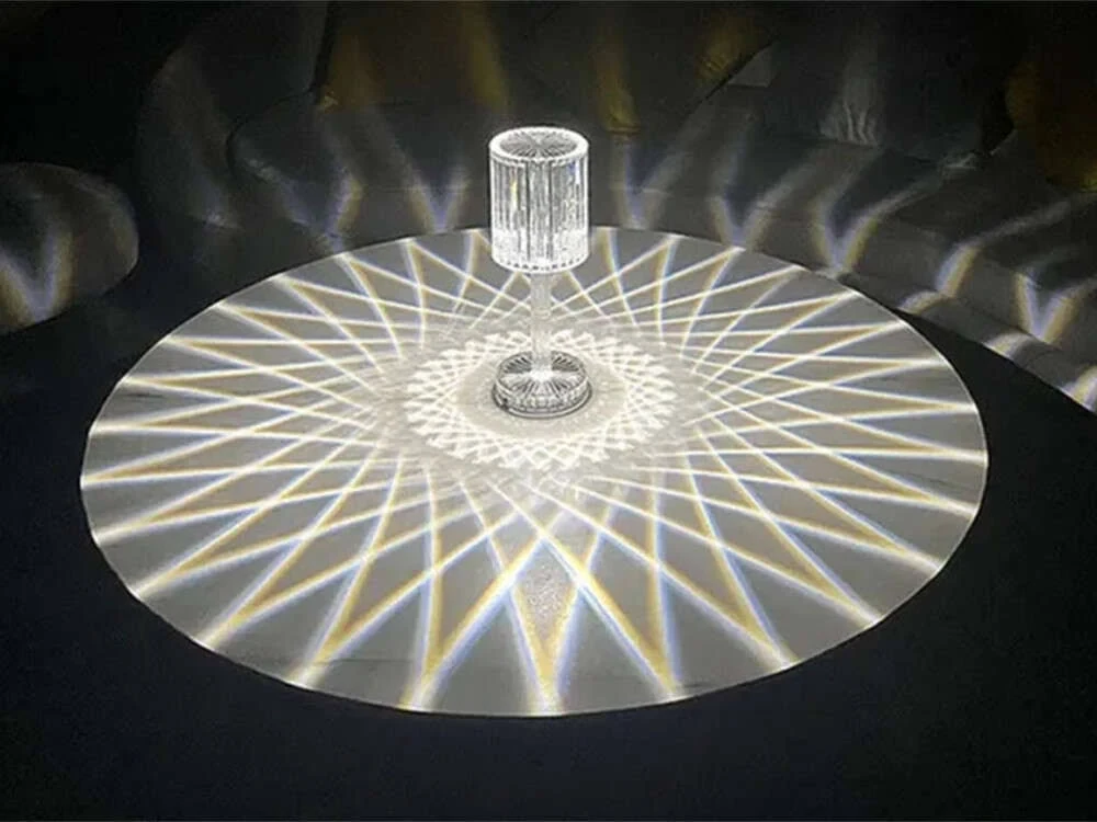 Декоративный LED светильник Crystal light, с пультом ДУ / Настольная аккумуляторная лампа