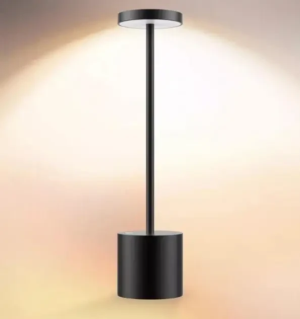 Светодиодная настольная лампа с сенсорным управлением на аккумуляторе Tablelamp Black 3 режима подсветки