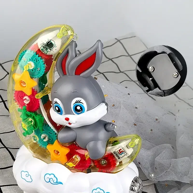 Детский музыкальный ночник Зайка на Луне Moon Rabbit Детская игрушка с подсветкой и световыми эффектами