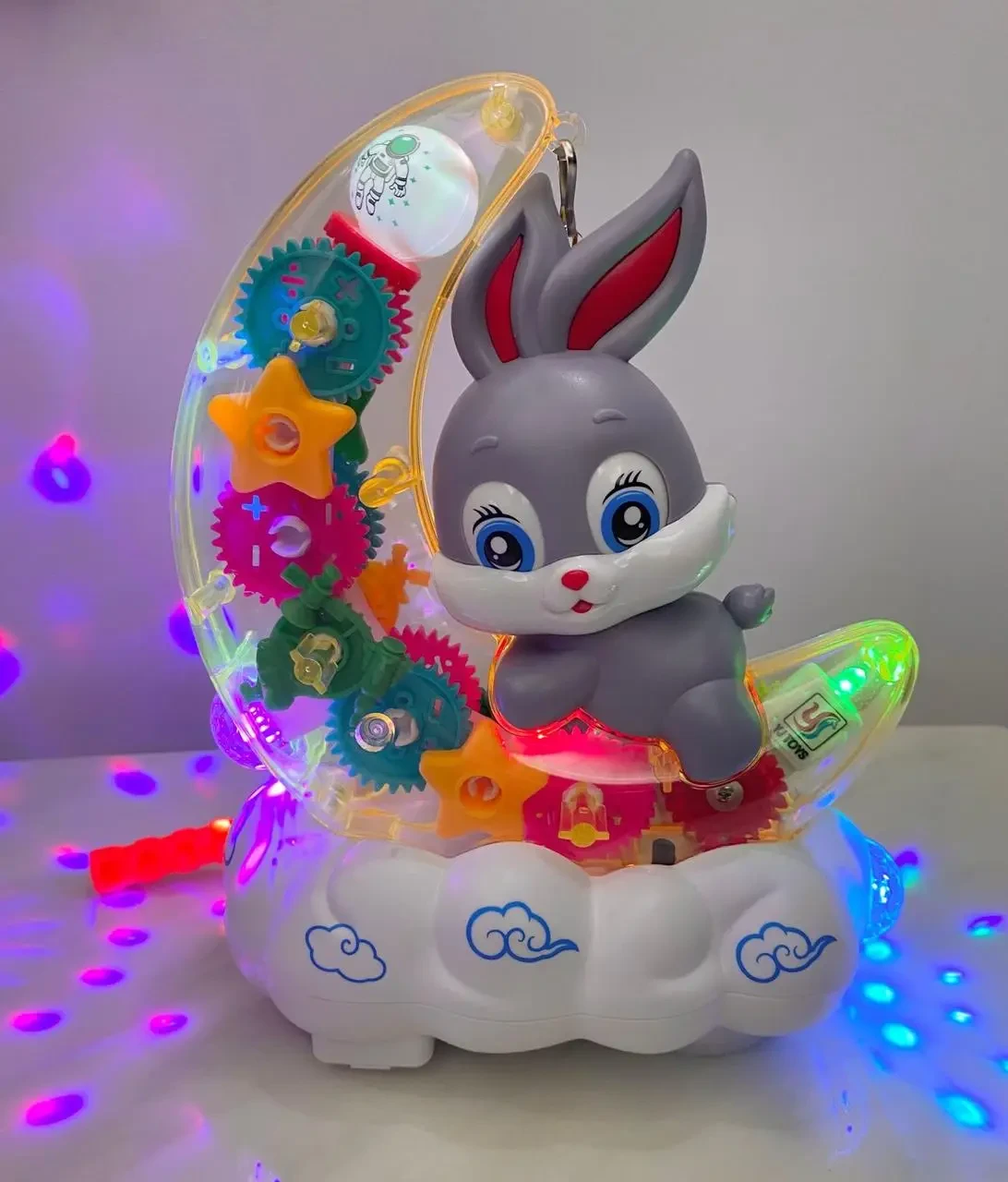 Детский музыкальный ночник Зайка на Луне Moon Rabbit Детская игрушка с подсветкой и световыми эффектами