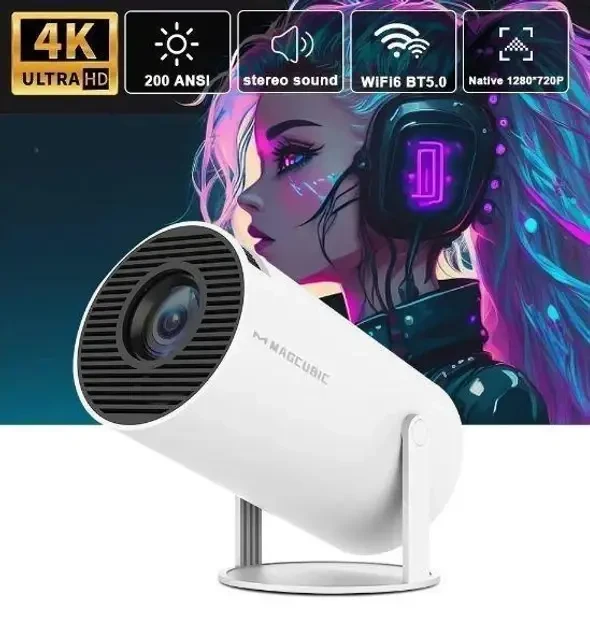 Мультимедийный портативный мини-проектор Magcubic HY300 Android 12 С поддержкой Wi-Fi Bluetooth 4K UHD