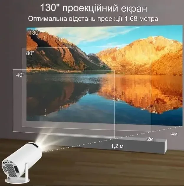 Мультимедийный портативный мини-проектор Magcubic HY300 Android 12 С поддержкой Wi-Fi Bluetooth 4K UHD
