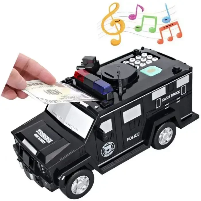 Електронна скарбничка-сейф Машина поліції Hummer CASH TRUCK 143 з кодовим замком