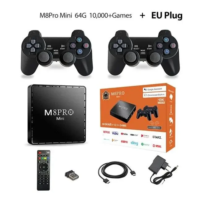 Игровая консоль M8 Рro Android Wireless Ретро приставка на 10000 игр