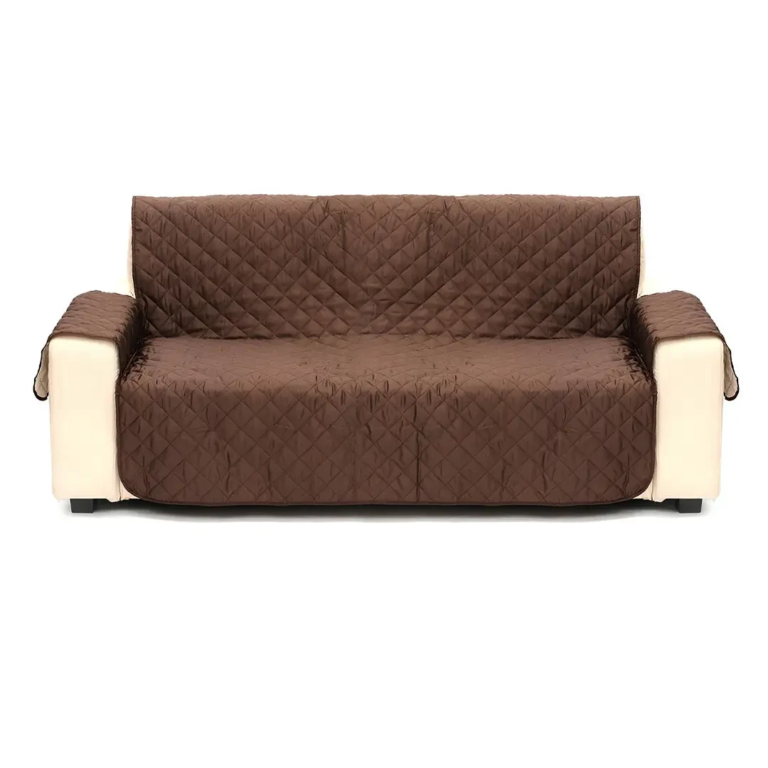 Двостороння накидка на диван Couch Coat коричневого кольору Чохол для меблів водонепроникний
