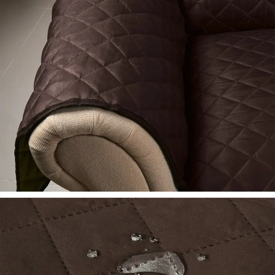 Двостороння накидка на диван Couch Coat коричневого кольору Чохол для меблів водонепроникний