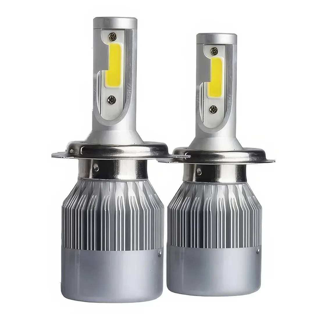 Комплект автомобильных светодиодных LED ламп с охлаждением С6 LED H4 LED лампы для авто 3800Лм