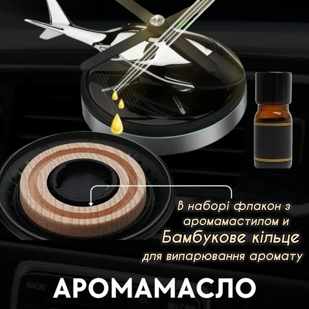 Автомобильный многоразовый GREY ароматизатор вертолет для авто парфюм в машину пахучка салона