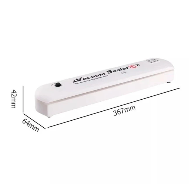 Вакуумний пакувальник продуктів Vacuum Sealer кухонний вакууматор для дому прилад для вакуумного пакування їжі,