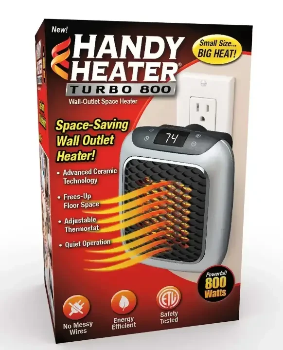 Обогреватель портативный с пультом Heater Turbo 800 Wt Керамический мини обогреватель дуйчик от сети