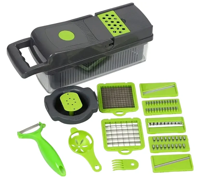 Многофункциональная овощерезка с сменными насадками 14в1 Vegetable Salad Cutter Терка для овощей с контейнером